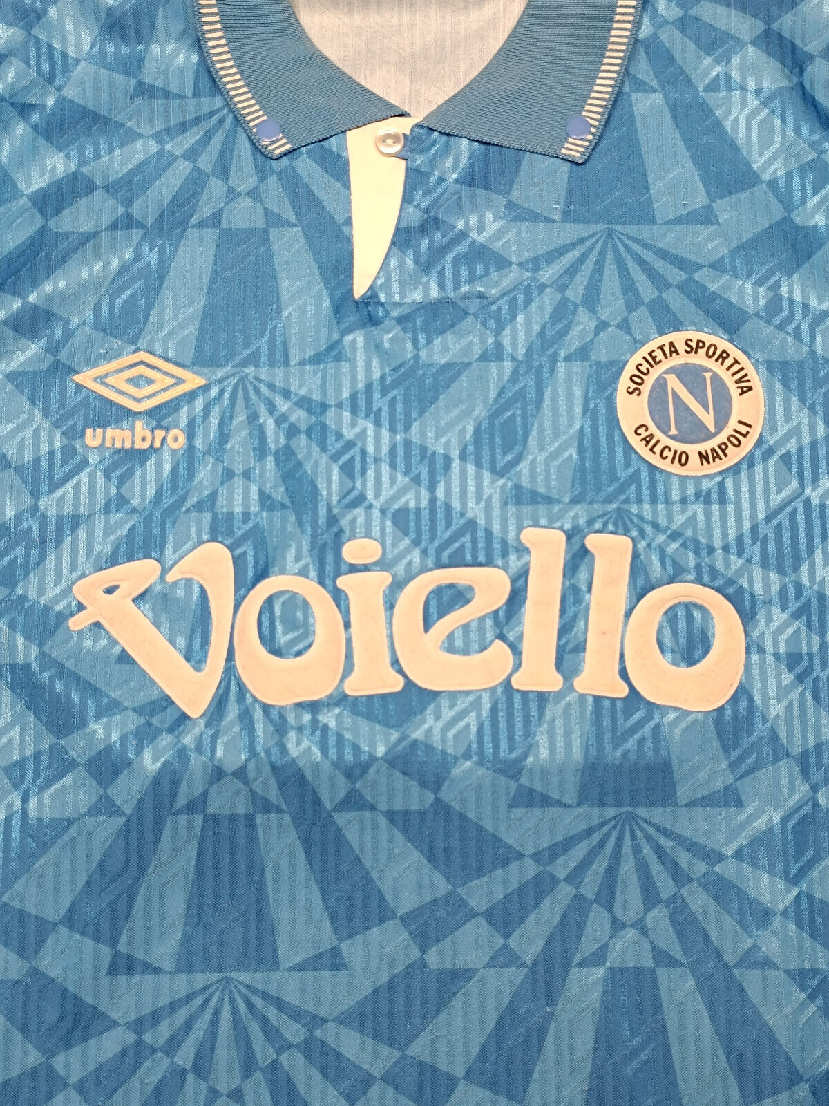 maglia calcio Napoli Voiello Umbro Zola 1992 1993 home shirt vintage S