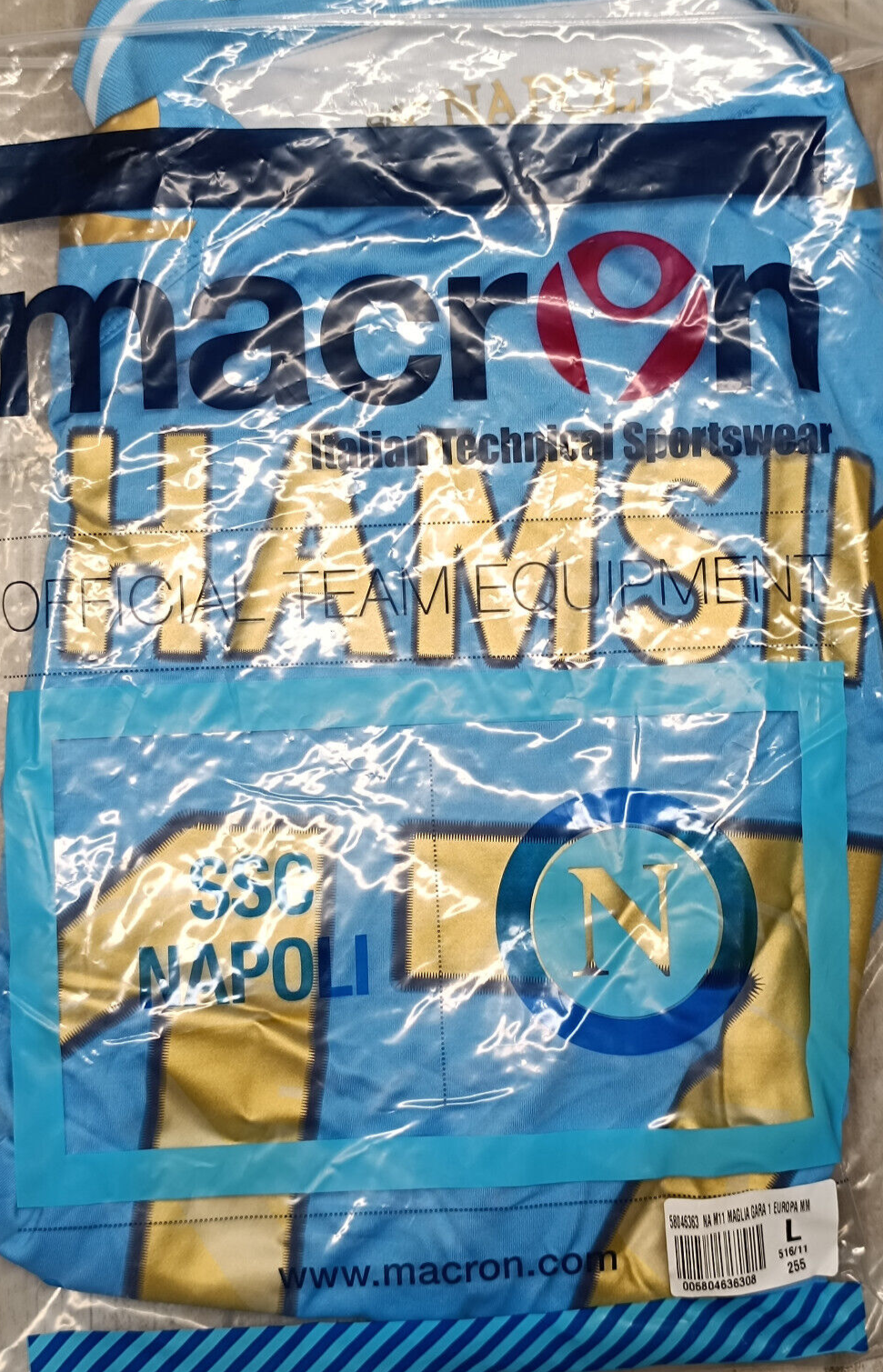 maglia calcio vintage Napoli HAMSIK UEFA Champions 2011 2012 shirt Macron L Lete