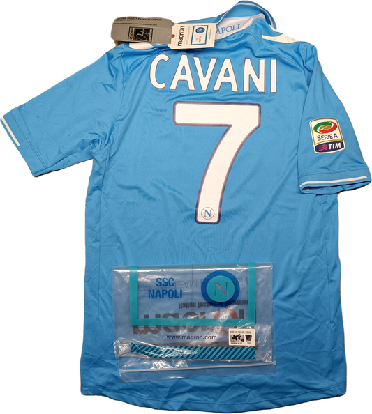 maglia calcio vintage Napoli Cavani home 2011 2012 shirt Jersey Macron XL Lete