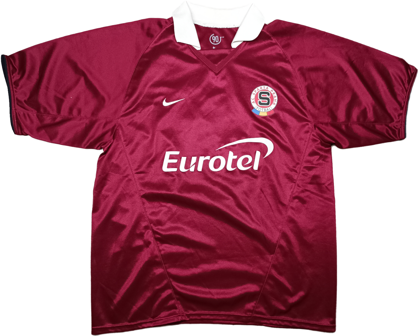 maglia calcio vintage NIke Sparta Praga Praha POBORSKY 2002 2003 XL Eurotel