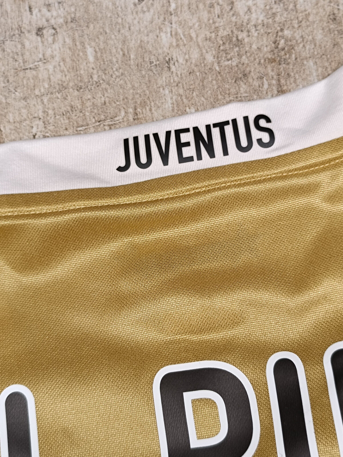 maglia calcio vintage Juventus Del Piero Champions League 2008 away oro XXL