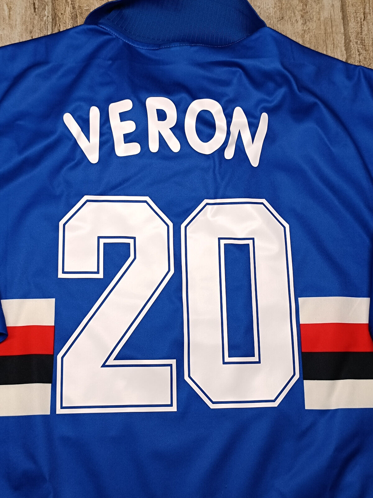 maglia calcio vintage Sampdoria VERON 1996 1997 home Asics shirt L