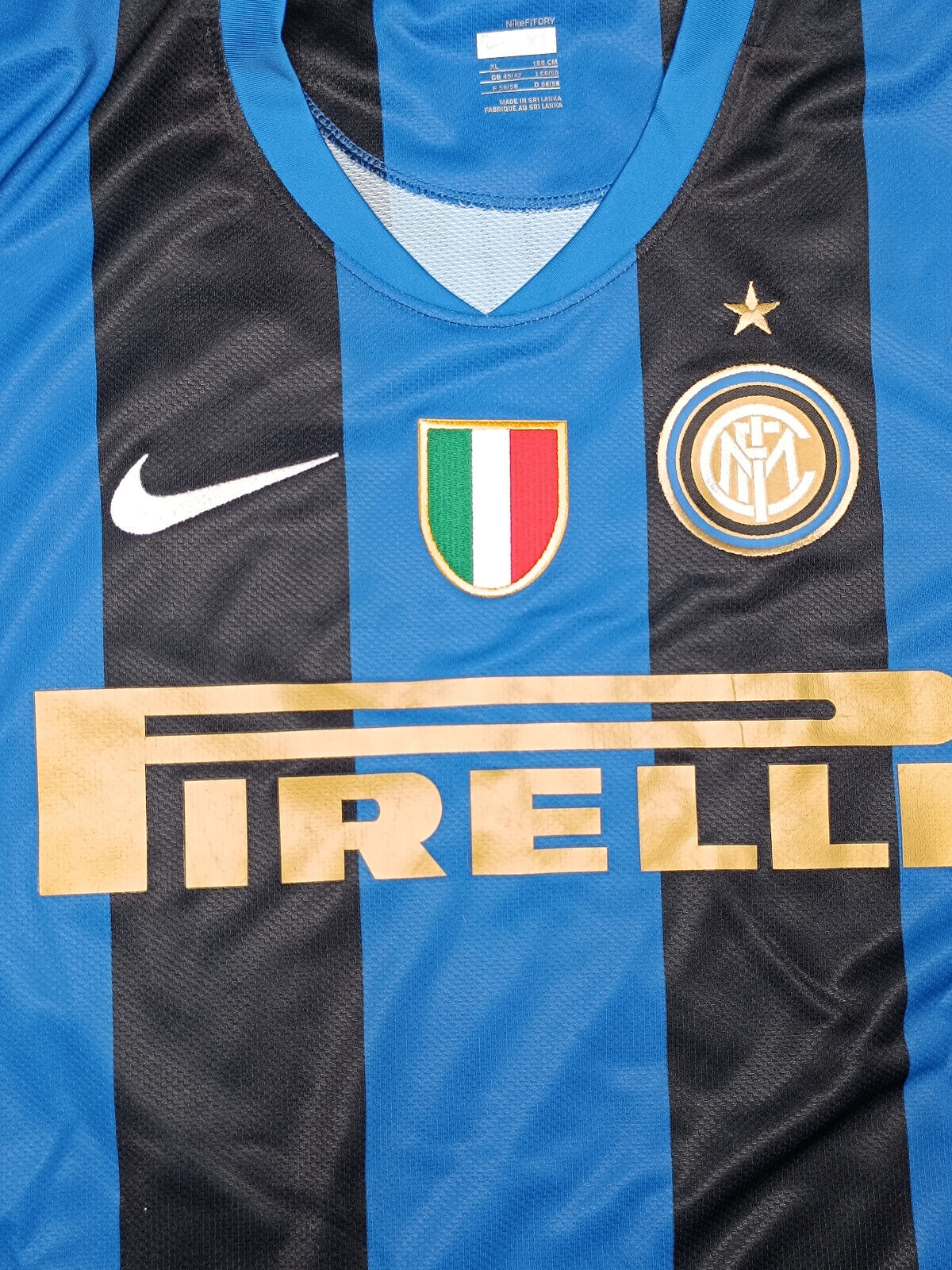 maglia calcio Inter vintage ZANETTI Pirelli 2008 2009 ORIGINALE jersey shirt XL