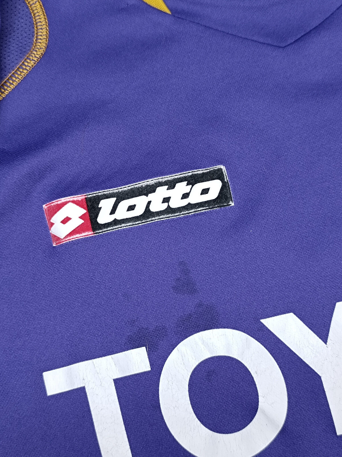 maglia calcio Fiorentina vintage MUTU Lotto TOYOTA 2008 2009 L Serie A jersey