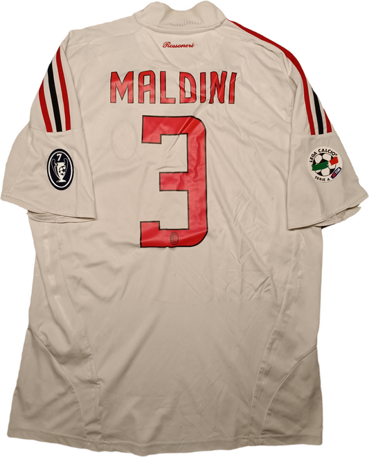 maglia calcio vintage MALDINI AC Milan 2008 2009 Bwin Adidas L