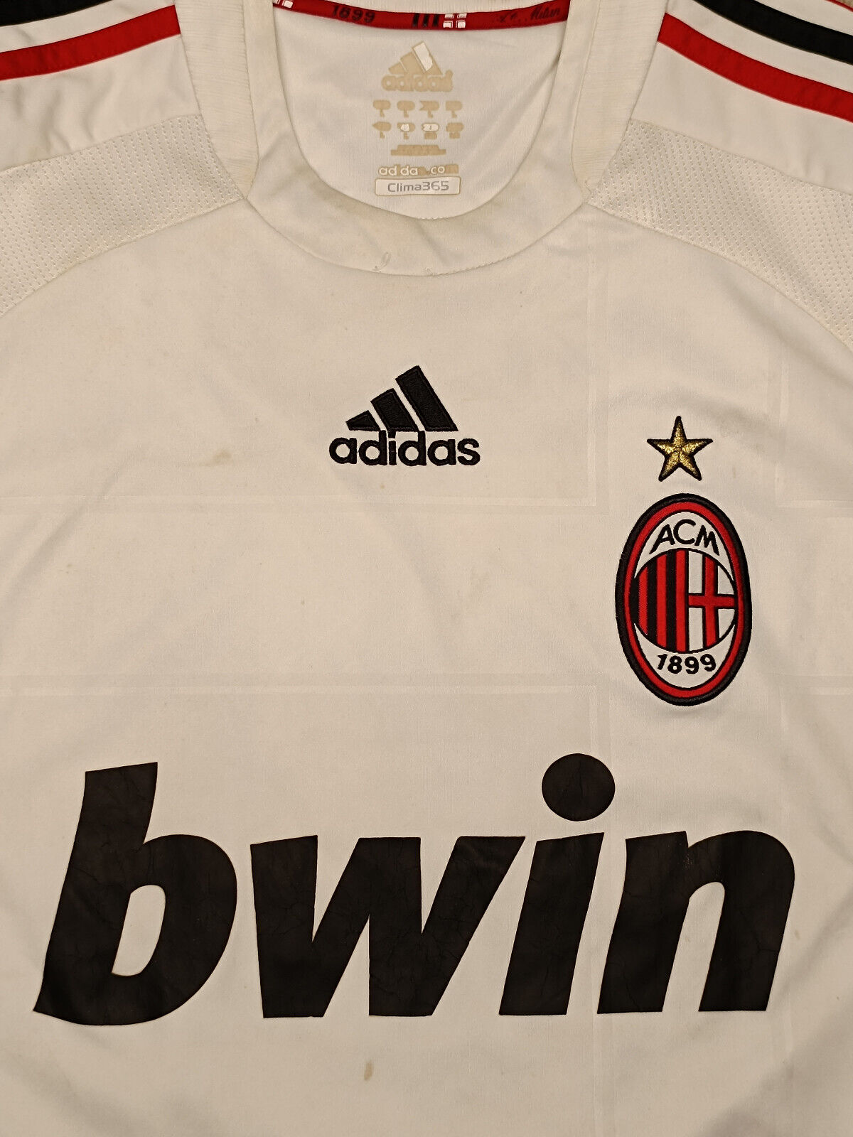 maglia calcio vintage MALDINI AC Milan 2008 2009 Bwin Adidas L