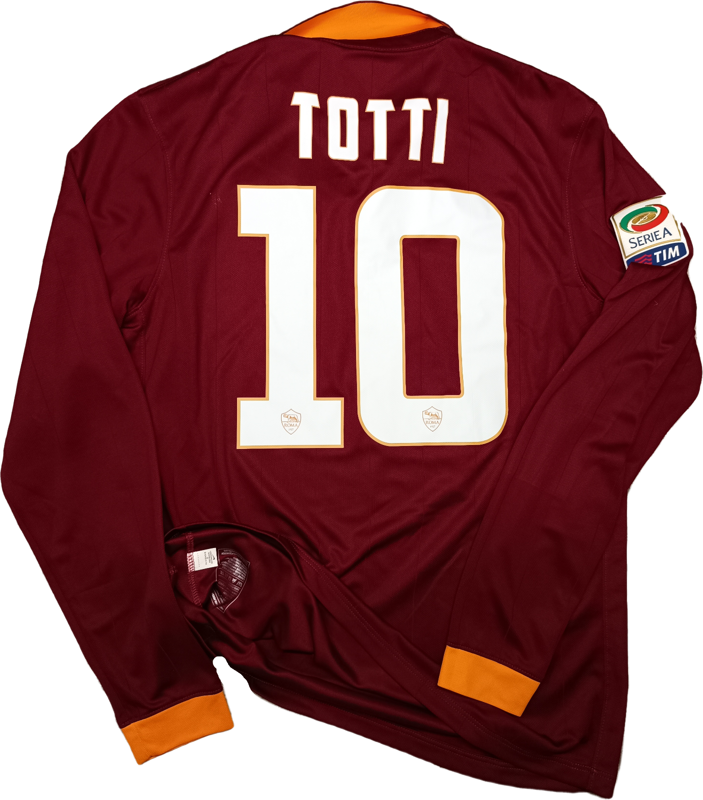 maglia calcio vintage AS Roma player issue TOTTI 2014 2015 Nike SIGNED authentic