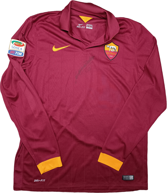 maglia calcio vintage AS Roma player issue TOTTI 2014 2015 Nike SIGNED authentic