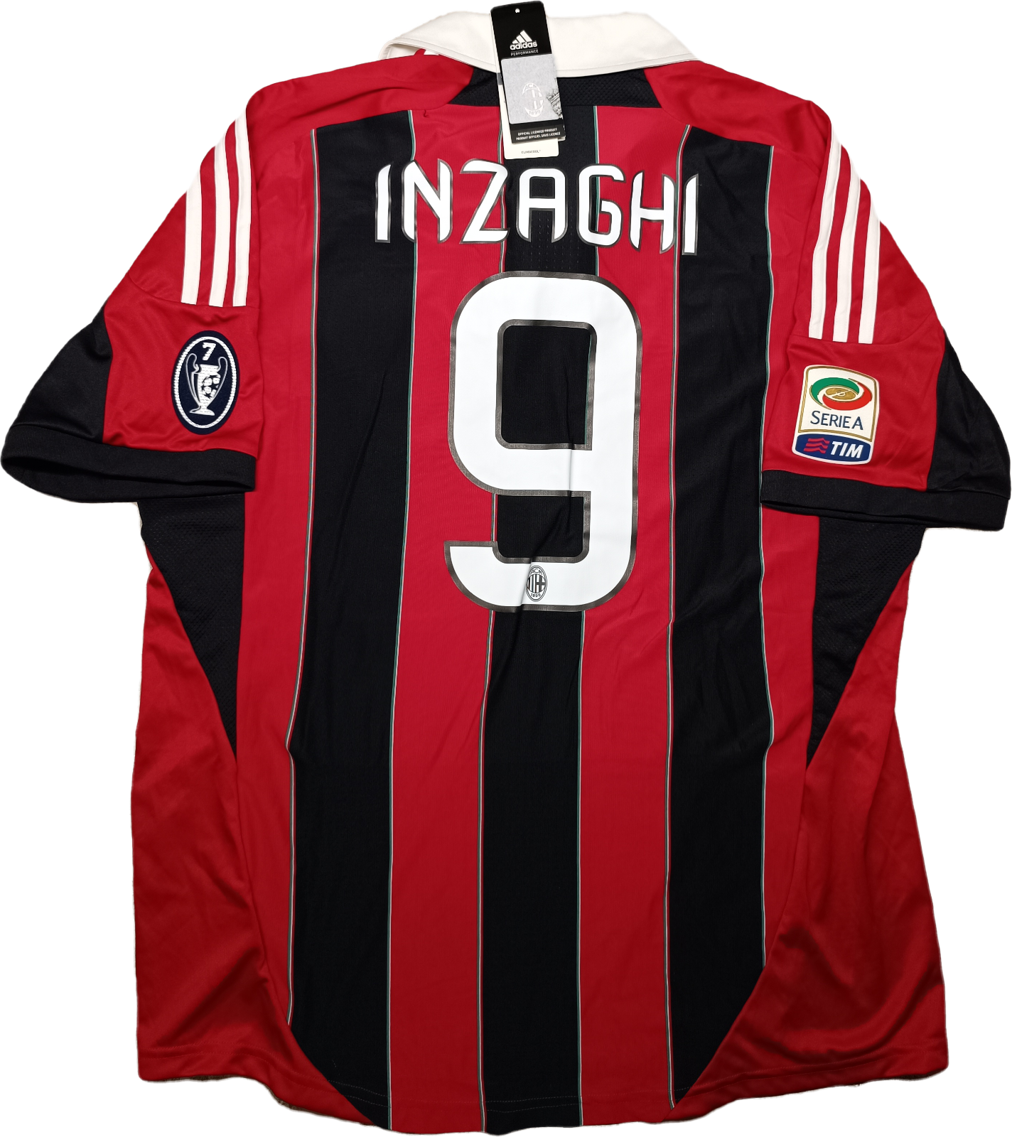 maglia calcio vintage AC Milan INZAGHI ADDIO 2012-13 SCUDETTO Adidas Climacool