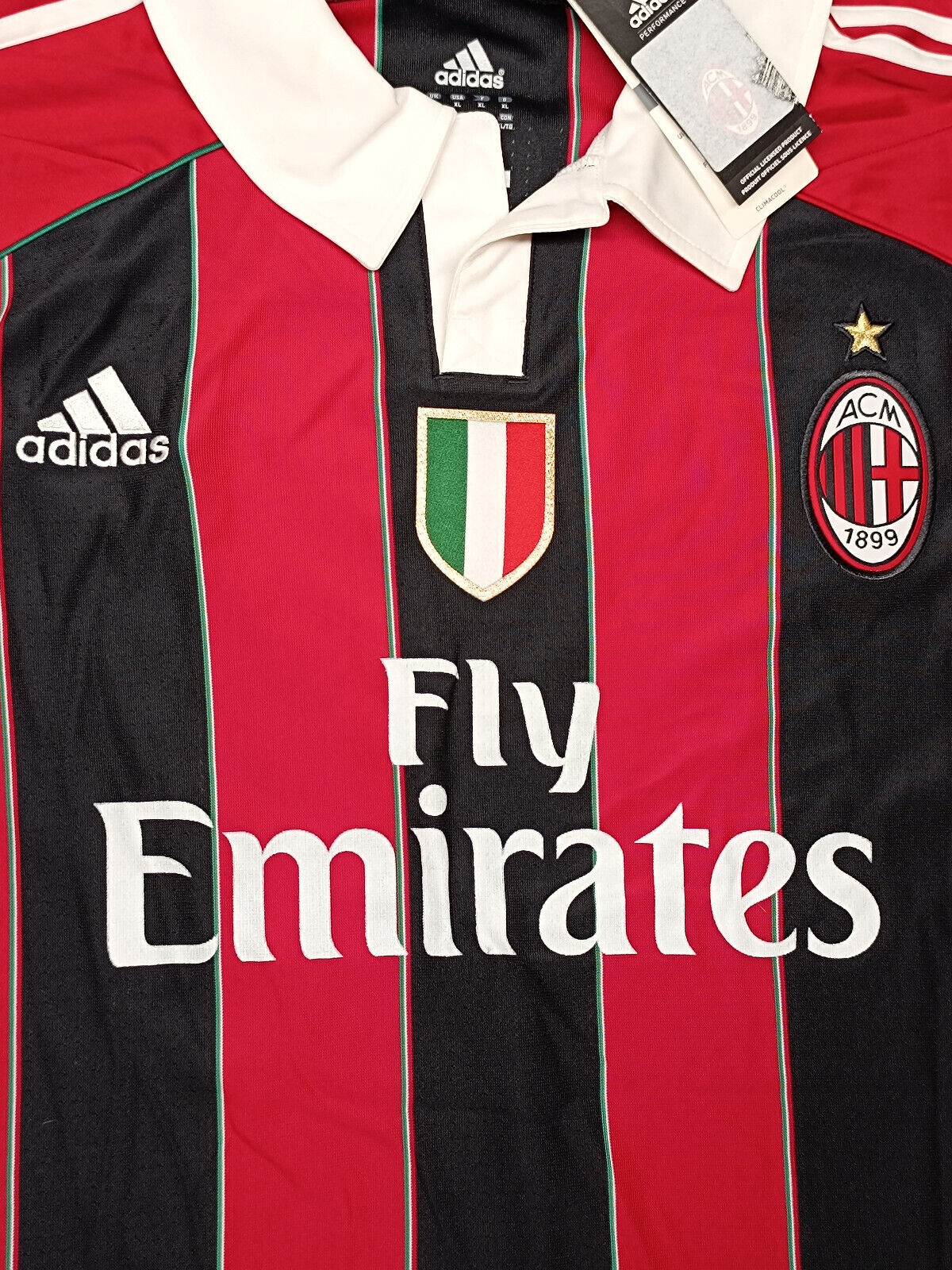 maglia calcio vintage AC Milan INZAGHI ADDIO 2012-13 SCUDETTO Adidas Climacool