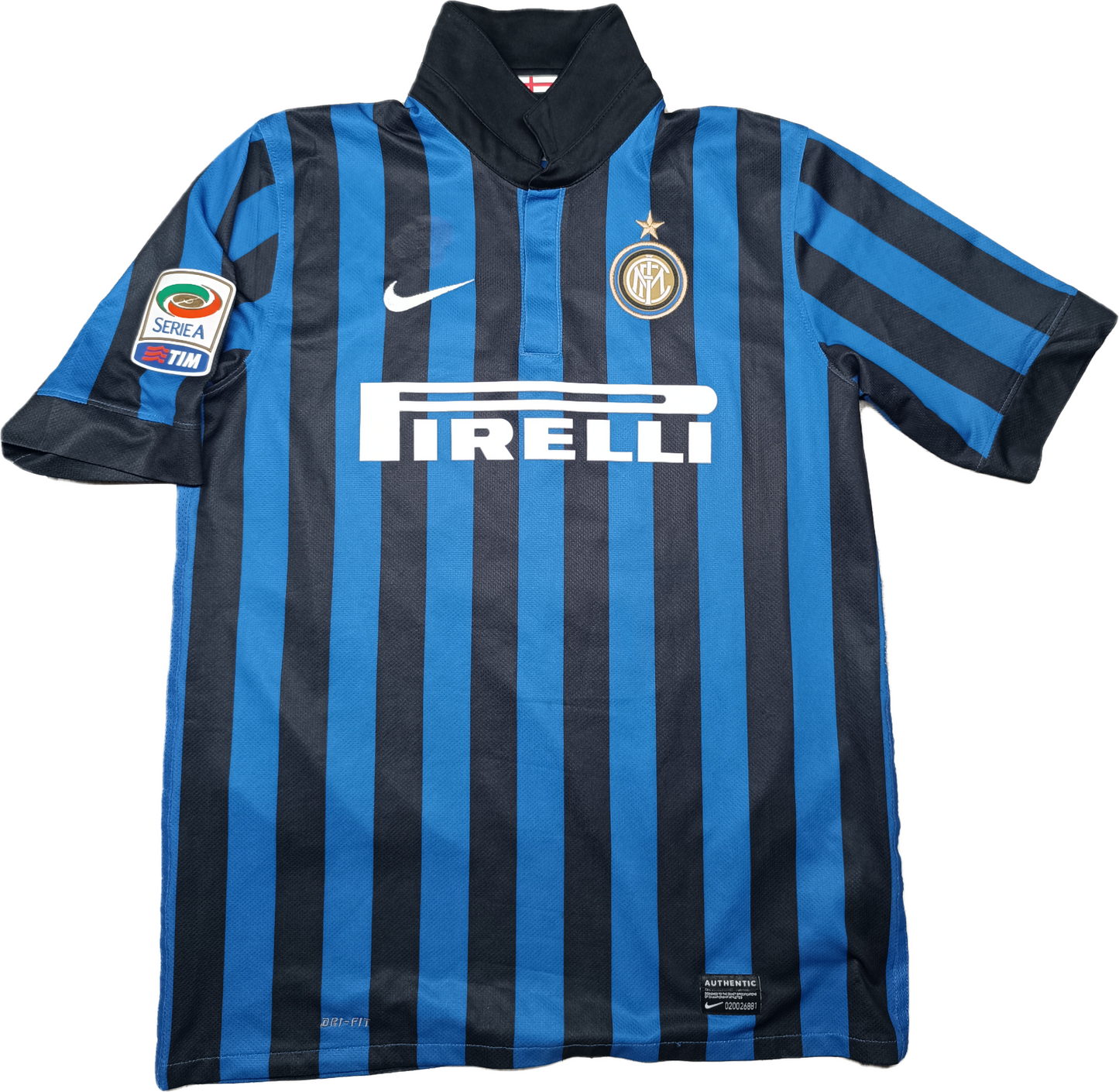 maglia calcio vintage FC Inter Milito Nike 2011 2012 PIRELLI home XL (ragazzo)