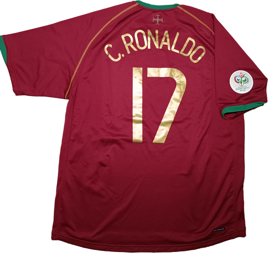 maglia calcio vintage Cristiano Ronaldo Portugal World Cup 2006 vs FRANCE Nike