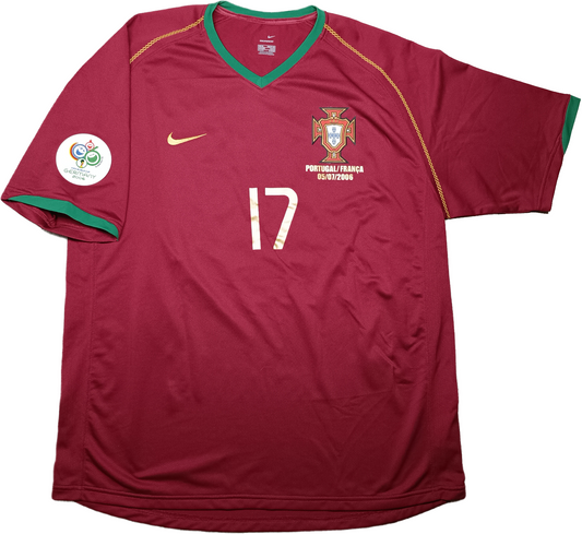 maglia calcio vintage Cristiano Ronaldo Portugal World Cup 2006 vs FRANCE Nike