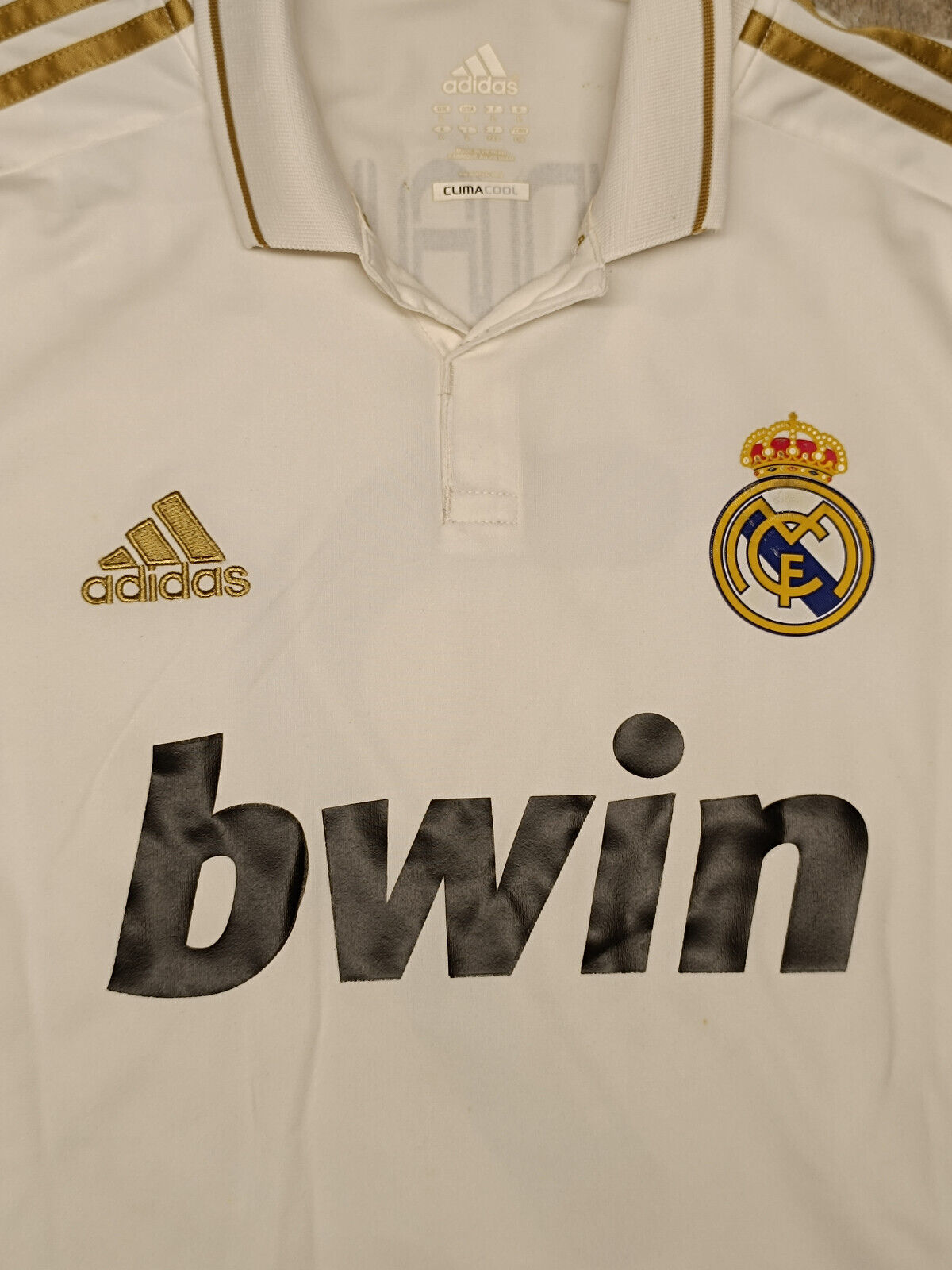 maglia calcio vintage Real Madrid Adidas 2011 2012 Cristiano Ronaldo Bwin home L