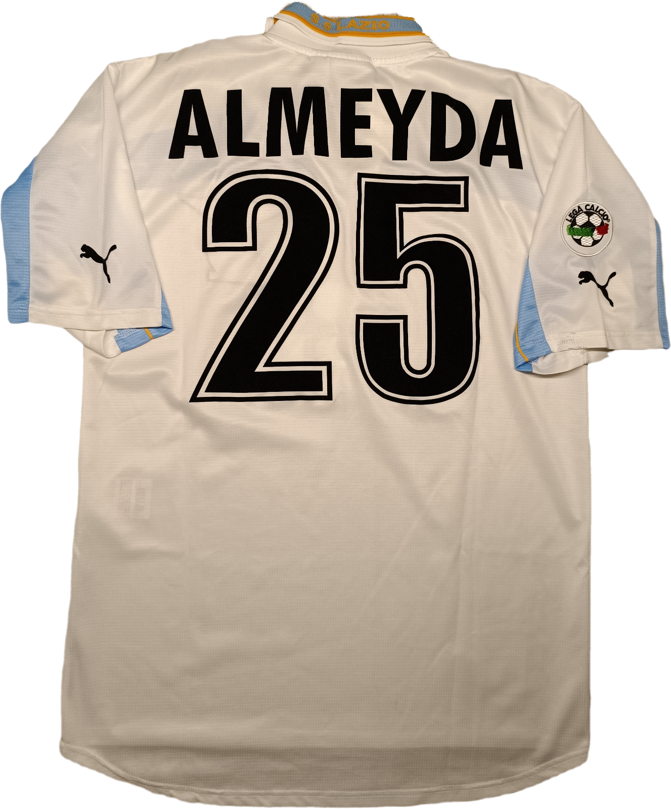 maglia calcio vintage SS Lazio Almeyda #25 Puma Cirio 1999-00 centenario M