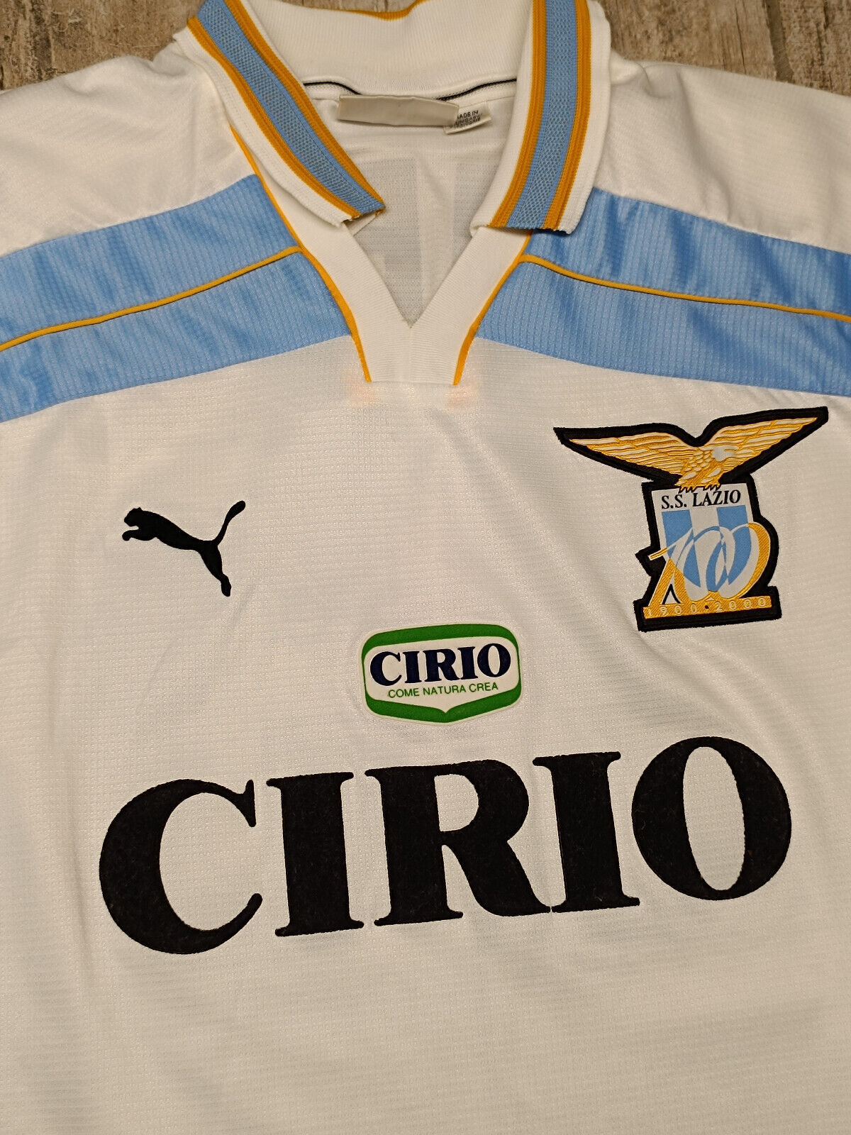 maglia calcio vintage SS Lazio Almeyda #25 Puma Cirio 1999-00 centenario M