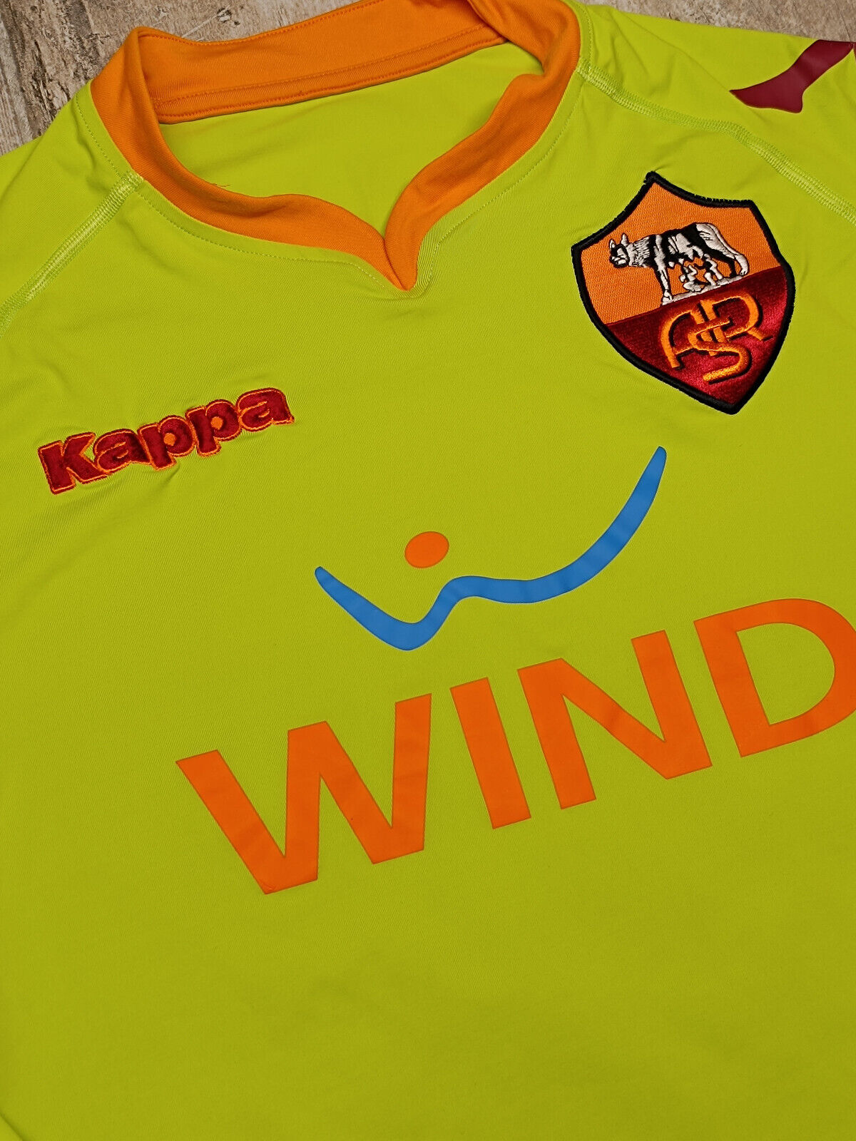 Maglia calcio player issue Worn Roma vintage DONI Kappa 2007 2008 Wind XXL UCL