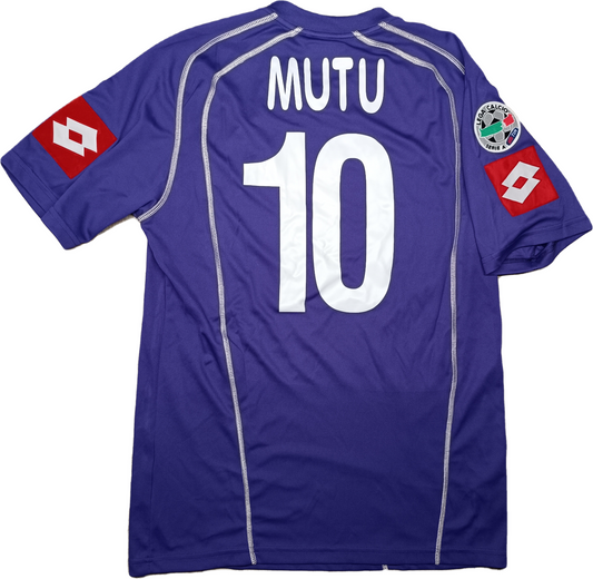 maglia calcio Fiorentina vintage MUTU Lotto TOYOTA 2005 2006 L Serie A jersey