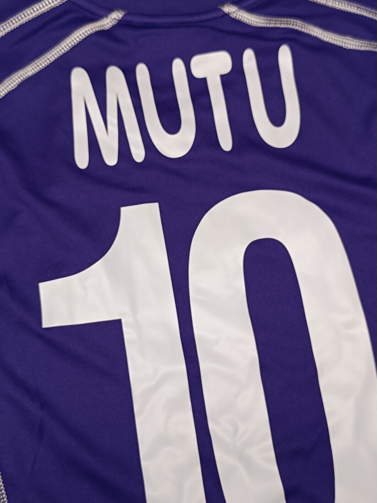 maglia calcio Fiorentina vintage MUTU Lotto TOYOTA 2005 2006 L Serie A jersey