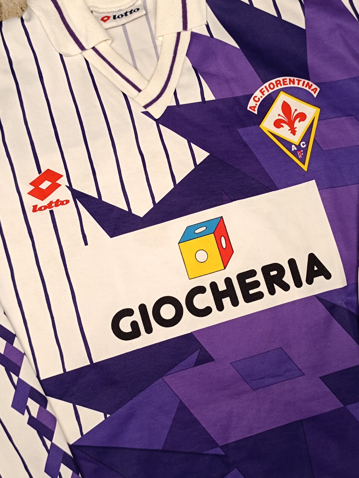 maglia calcio vintage fiorentina Batistuta 1991 1992 Lotto Giocheria M