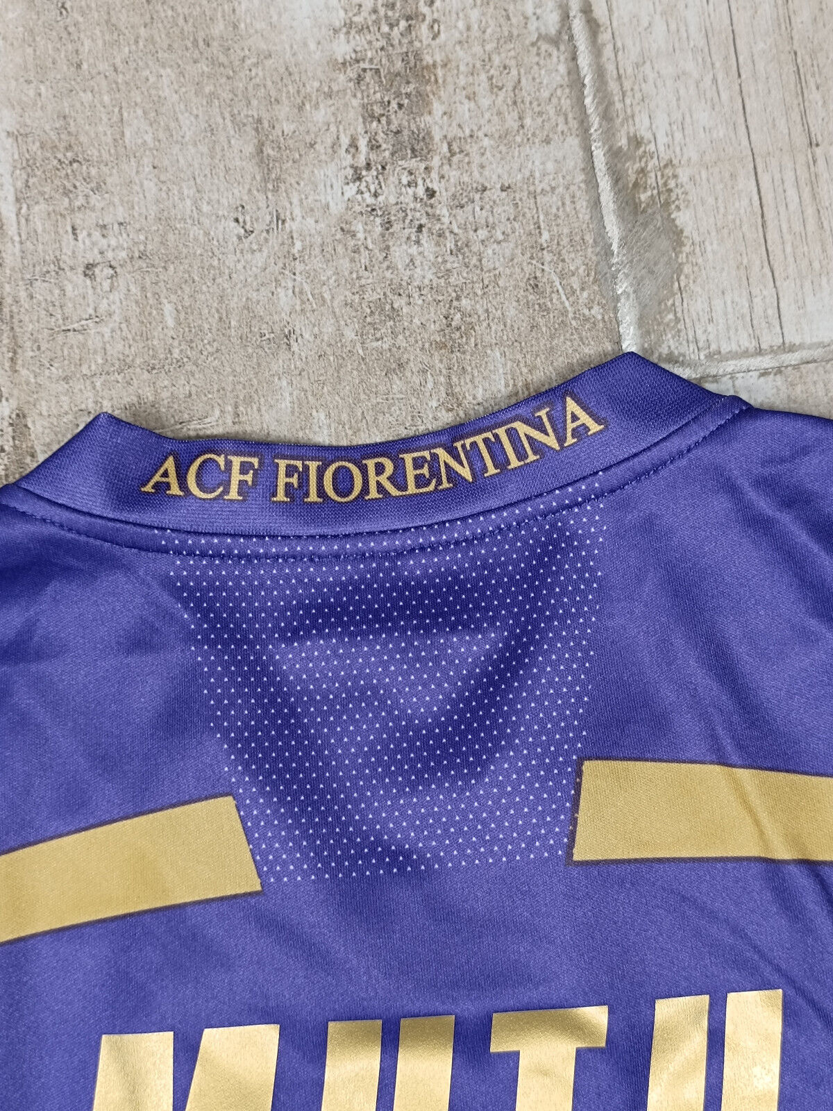 maglia calcio Fiorentina vintage Lotto MUTU 2009 2010 L Serie A jersey