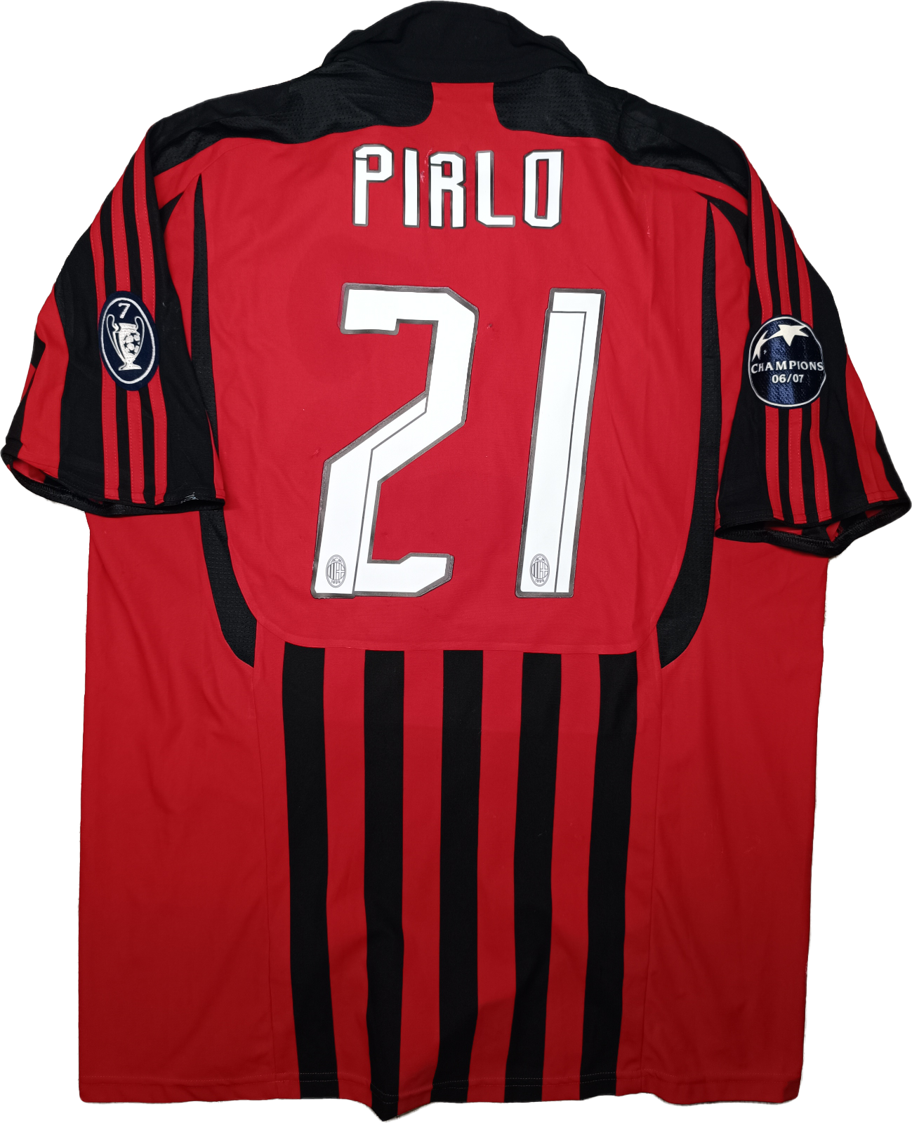 maglia calcio vintage AC Milan PIRLO 2007 2008 Bwin Adidas Climacool