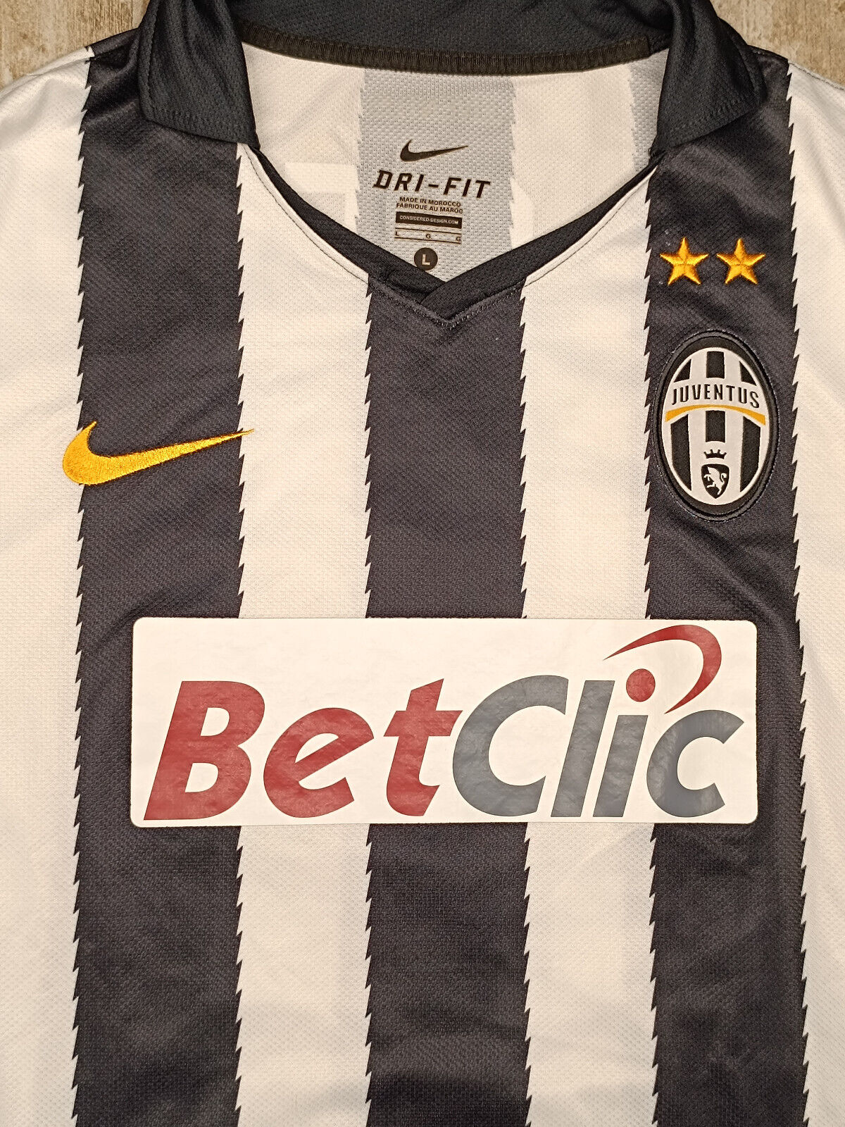 maglia calcio vintage Del Piero Juventus 2010 2011 Serie A Nike BetClic 150 anni