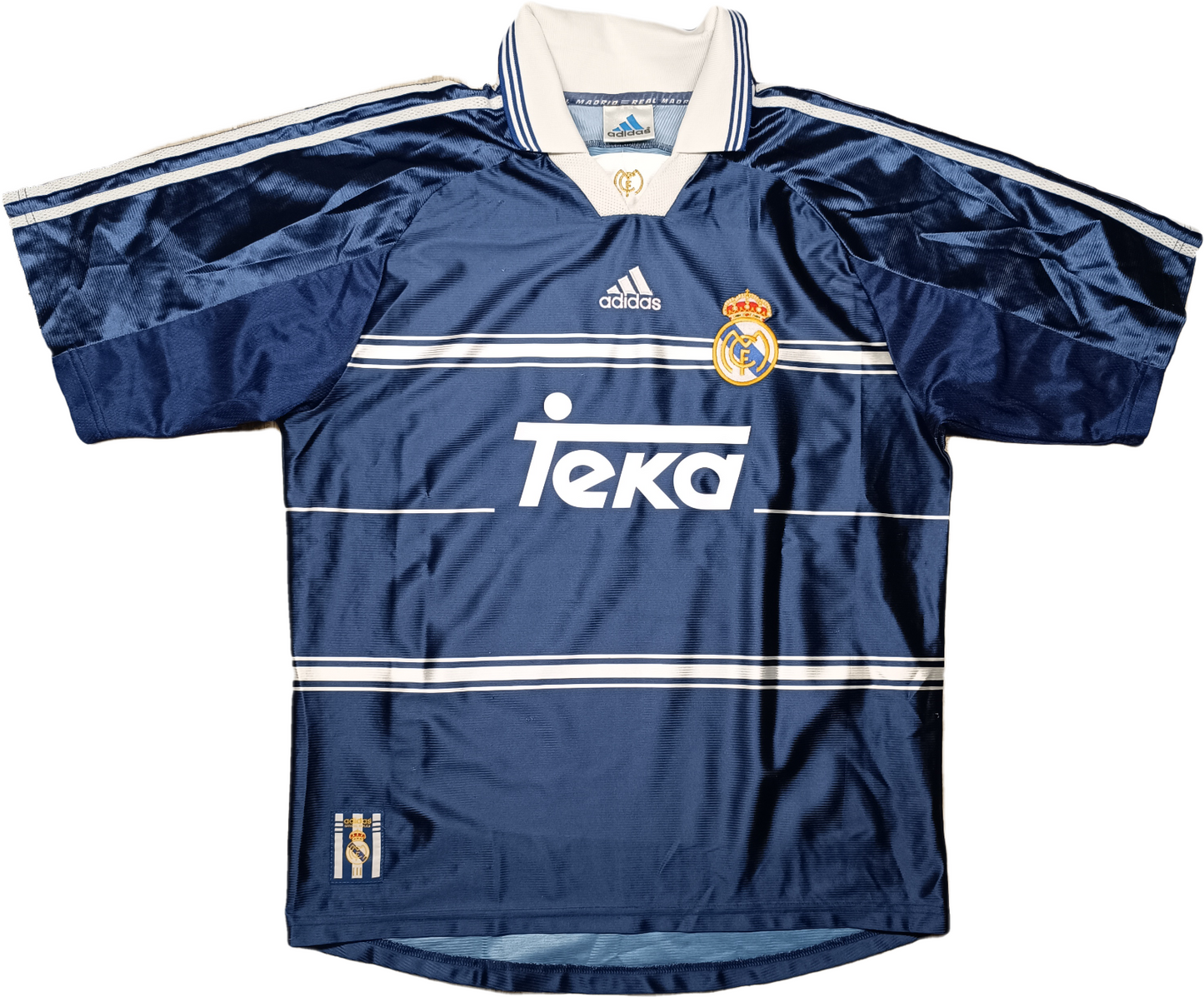 maglia calcio Real Madrid vintage RAUL #7 Teka camiseta 1998 1999 Adidas