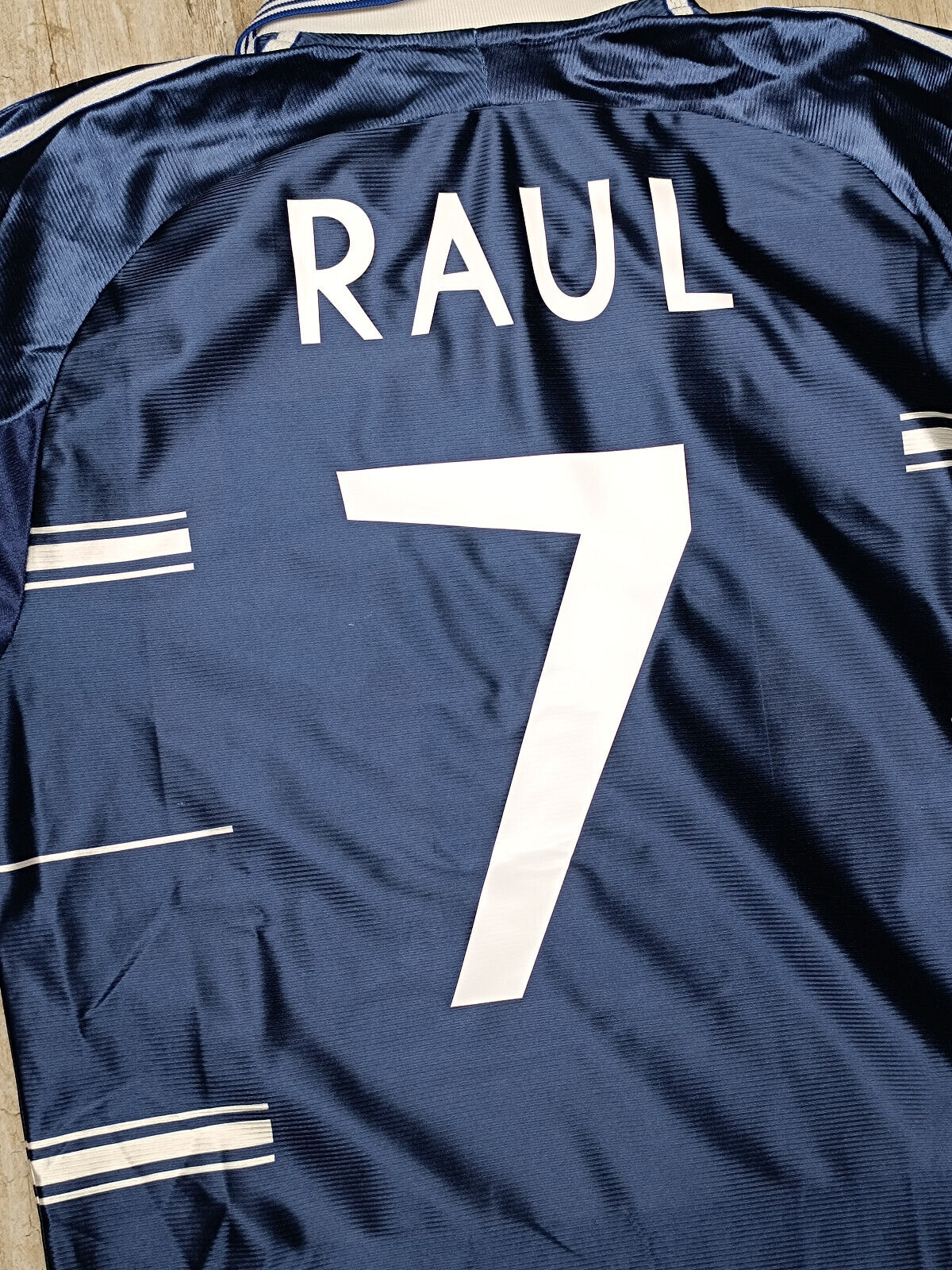 maglia calcio Real Madrid vintage RAUL #7 Teka camiseta 1998 1999 Adidas