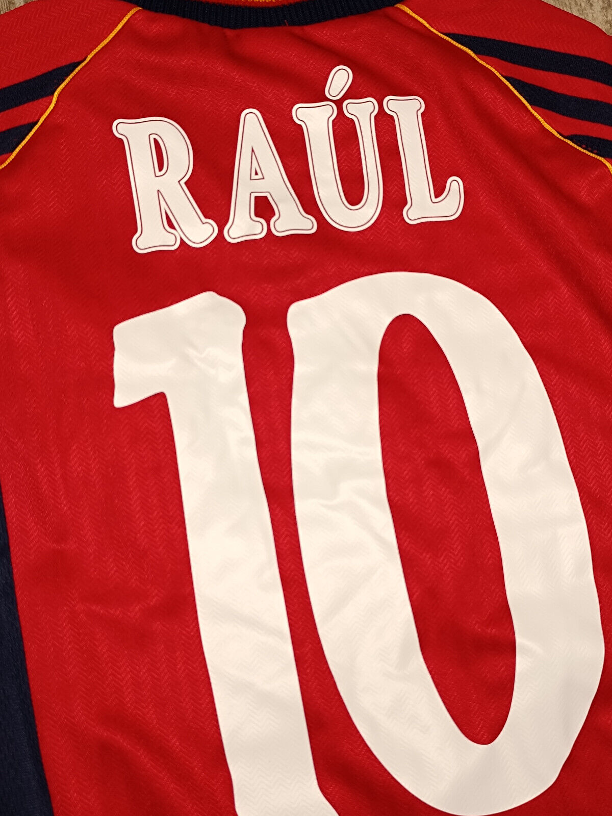 maglia calcio Spagna vintage RAUL #10 World Cup 1998 camiseta Adidas