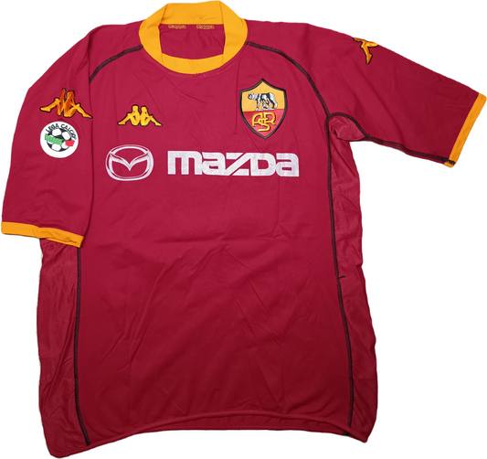 Maglia calcio Roma vintage Totti  Kappa 2002 2003 Mazda Serie A XL home Jersey