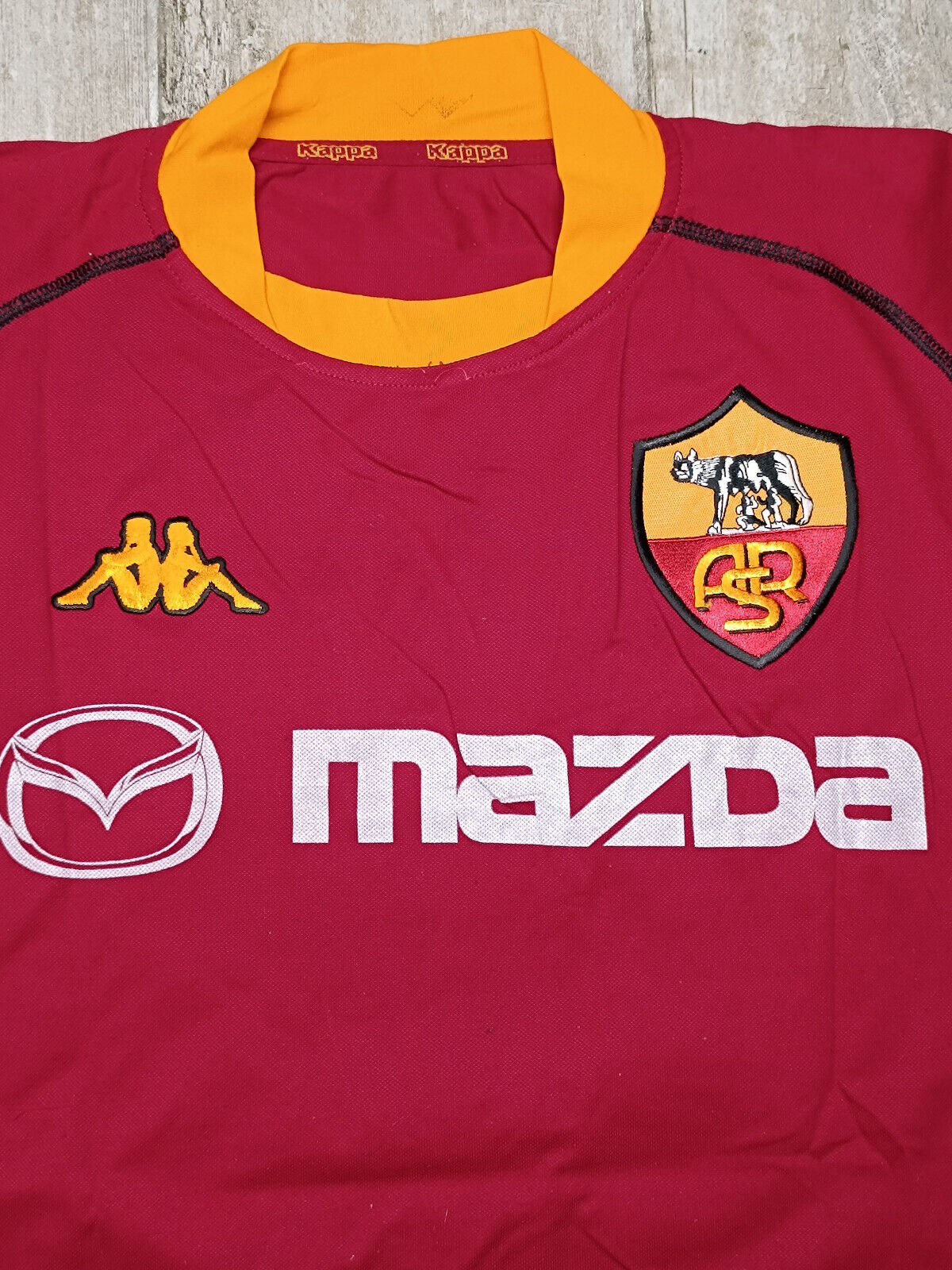 Maglia calcio Roma vintage Totti  Kappa 2002 2003 Mazda Serie A XL home Jersey