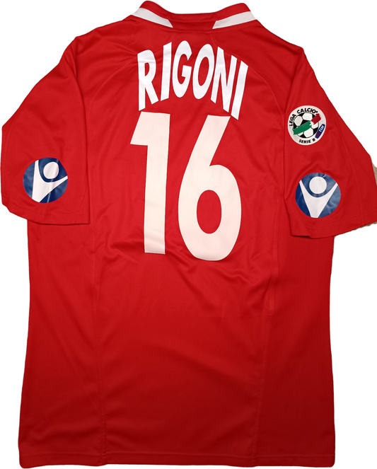 maglia calcio vintage match worn Piacenza Serie B 2005 2006 RIGONI #16 UNICEF