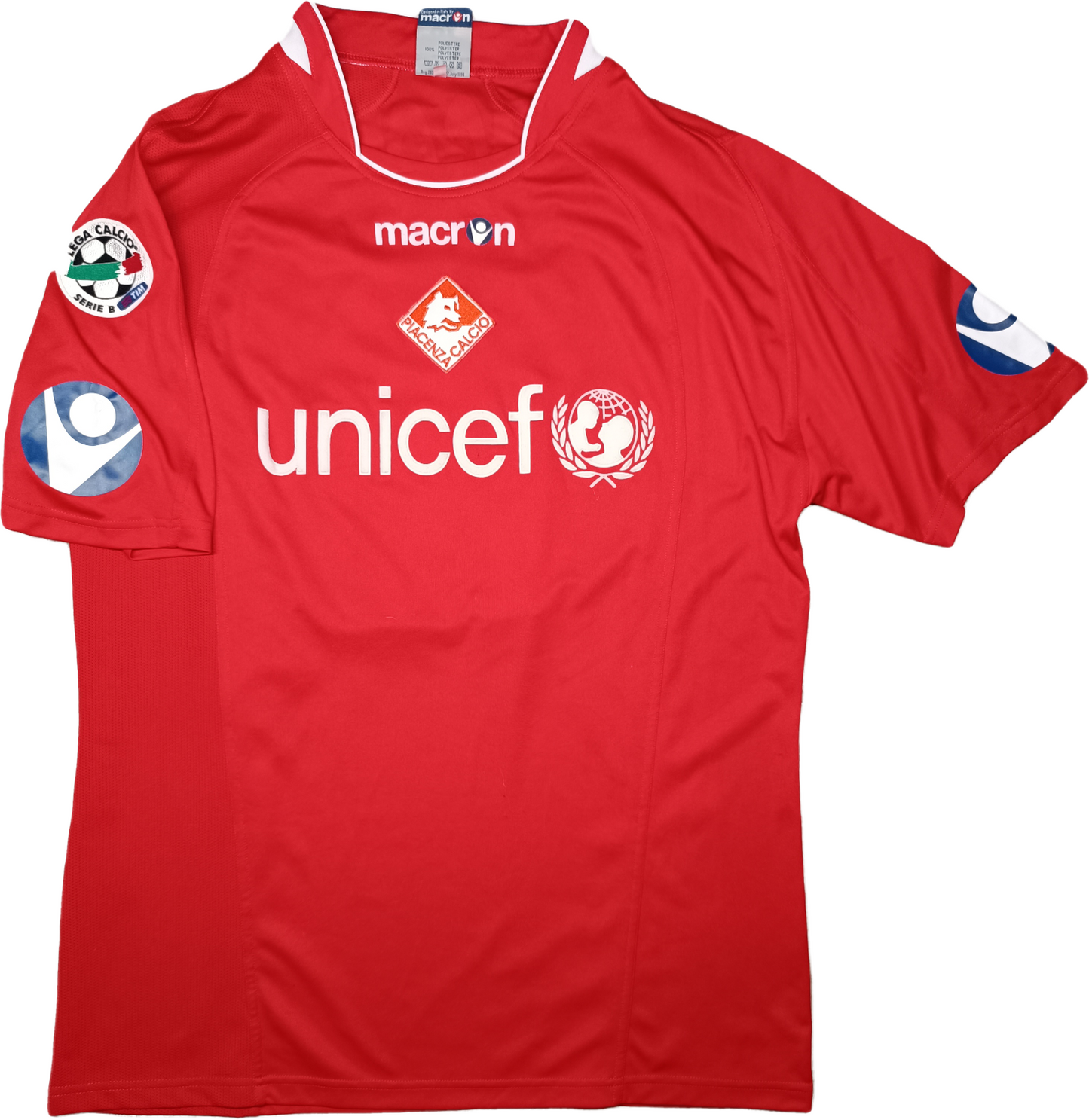 maglia calcio vintage match worn Piacenza Serie B 2005 2006 RIGONI #16 UNICEF