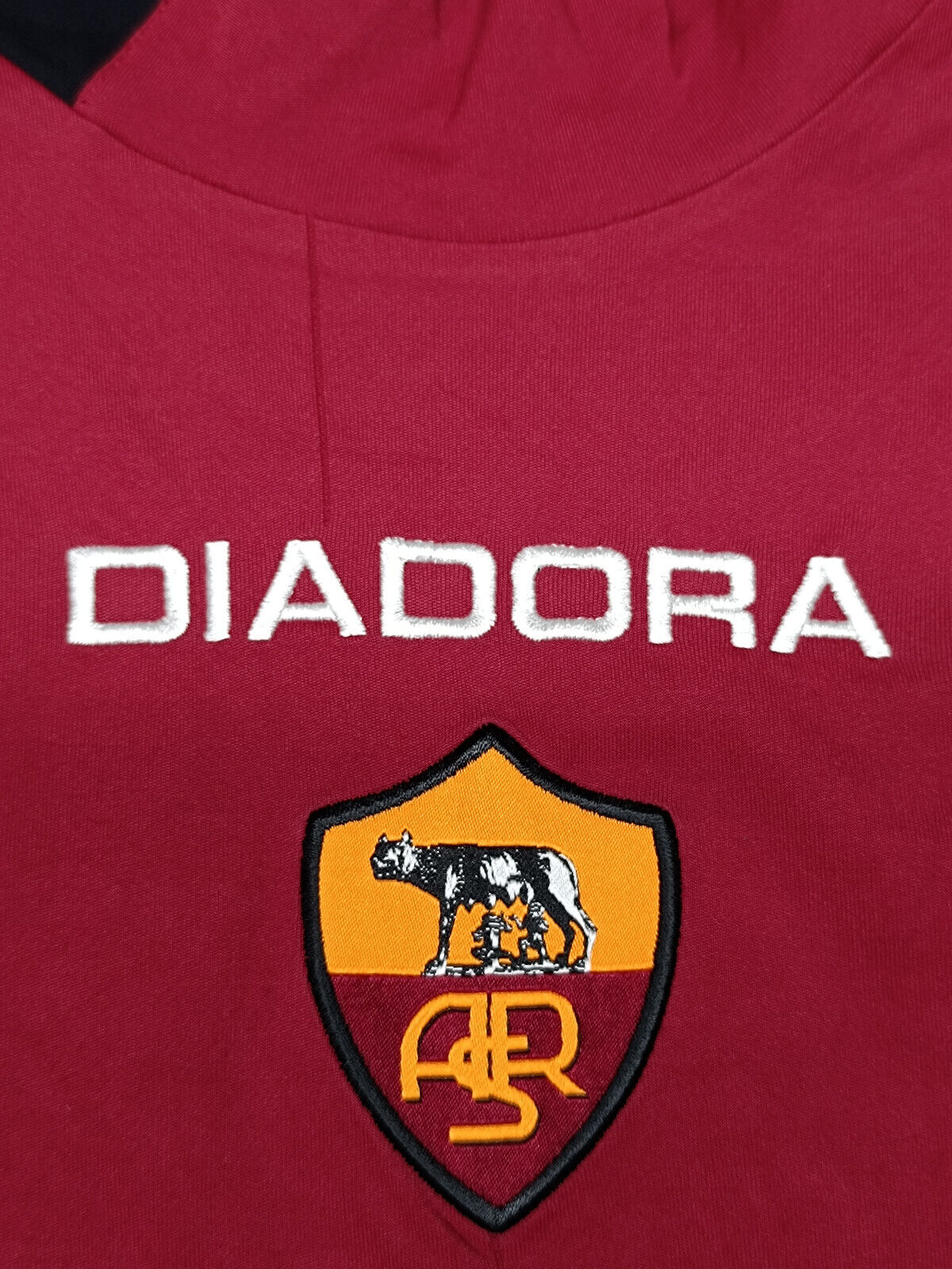 maglia calcio vintage AS Roma De Rossi #27 Mazda Diadora 2003 2004 Home M