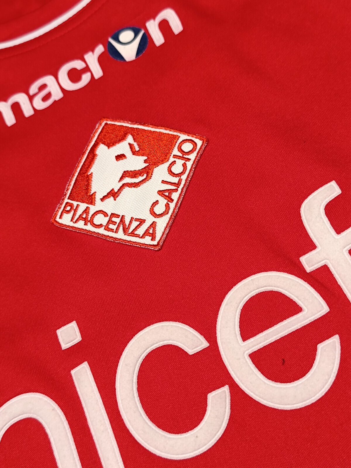 maglia calcio vintage match worn Piacenza Serie B 2005 2006 RIGONI #16 UNICEF