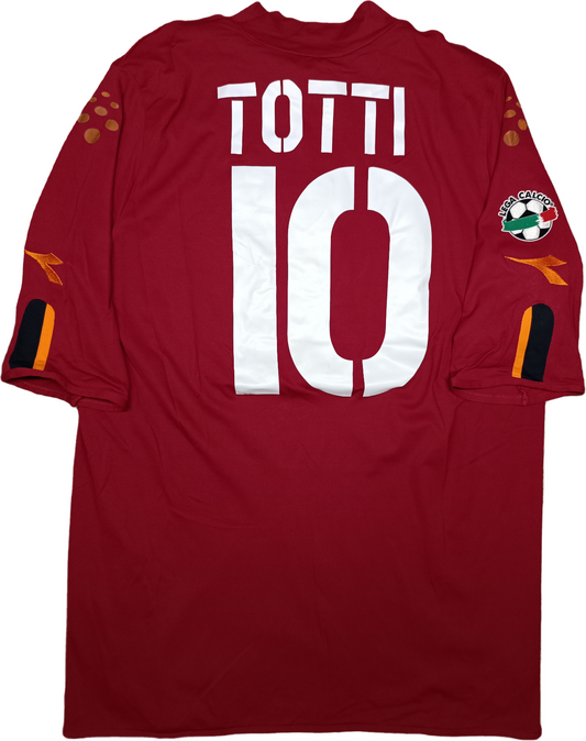 Maglia calcio Roma vintage Totti  Kappa 2003 2004 Mazda Serie A XL home Jersey