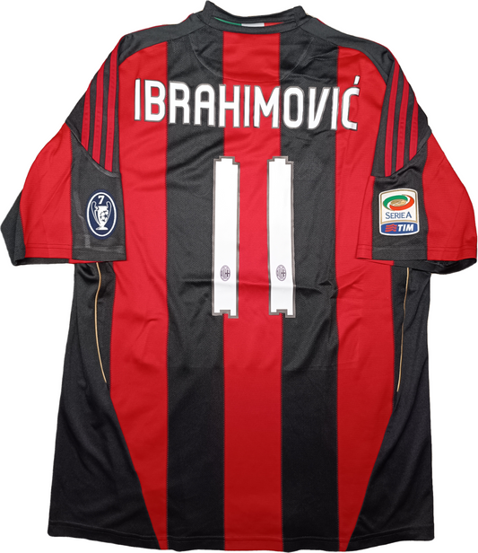 maglia calcio vintage AC Milan Ibrahimovic 2010 2011 SCUDETTO Adidas Climacool