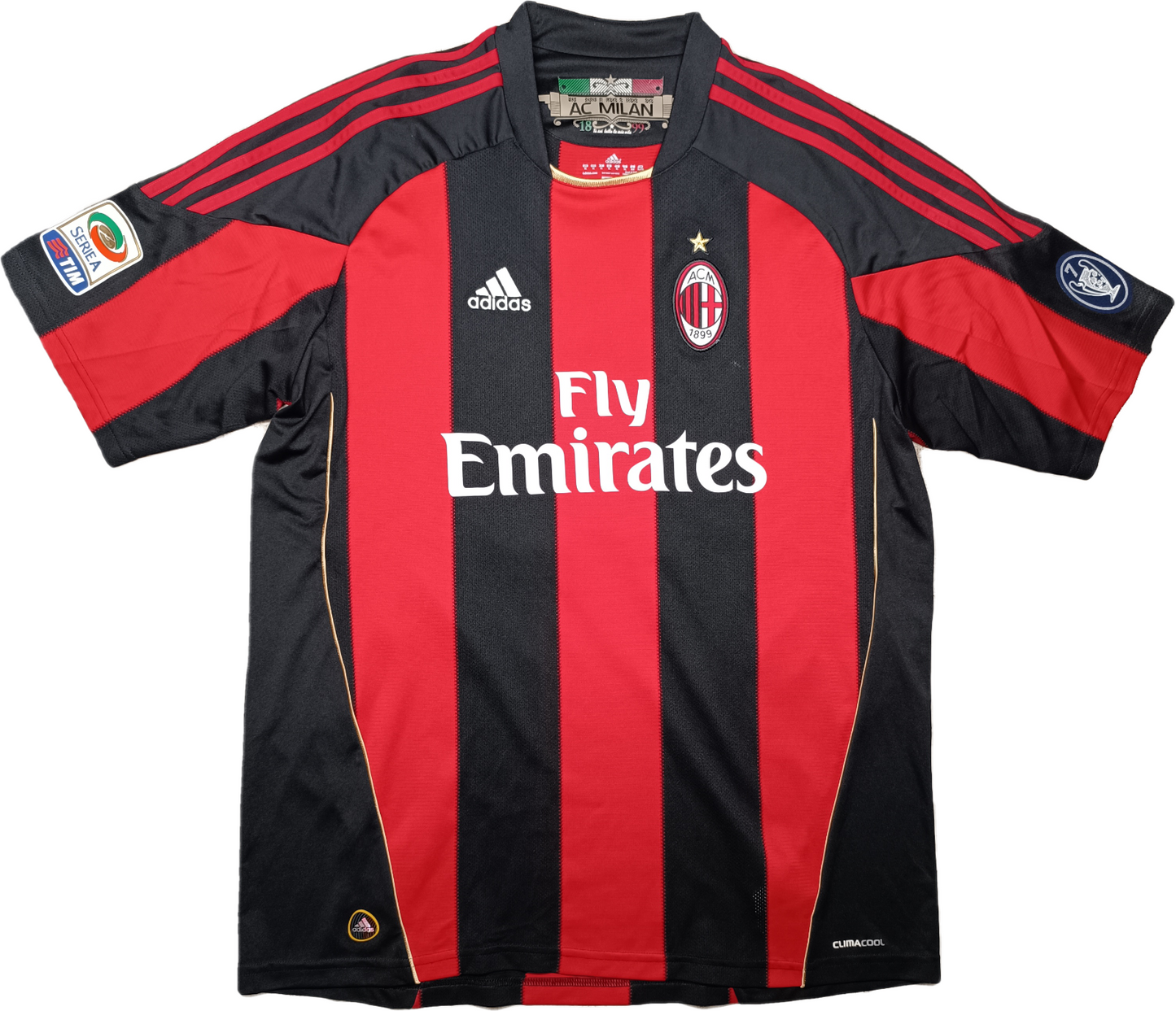 maglia calcio vintage AC Milan Ibrahimovic 2010 2011 SCUDETTO Adidas Climacool