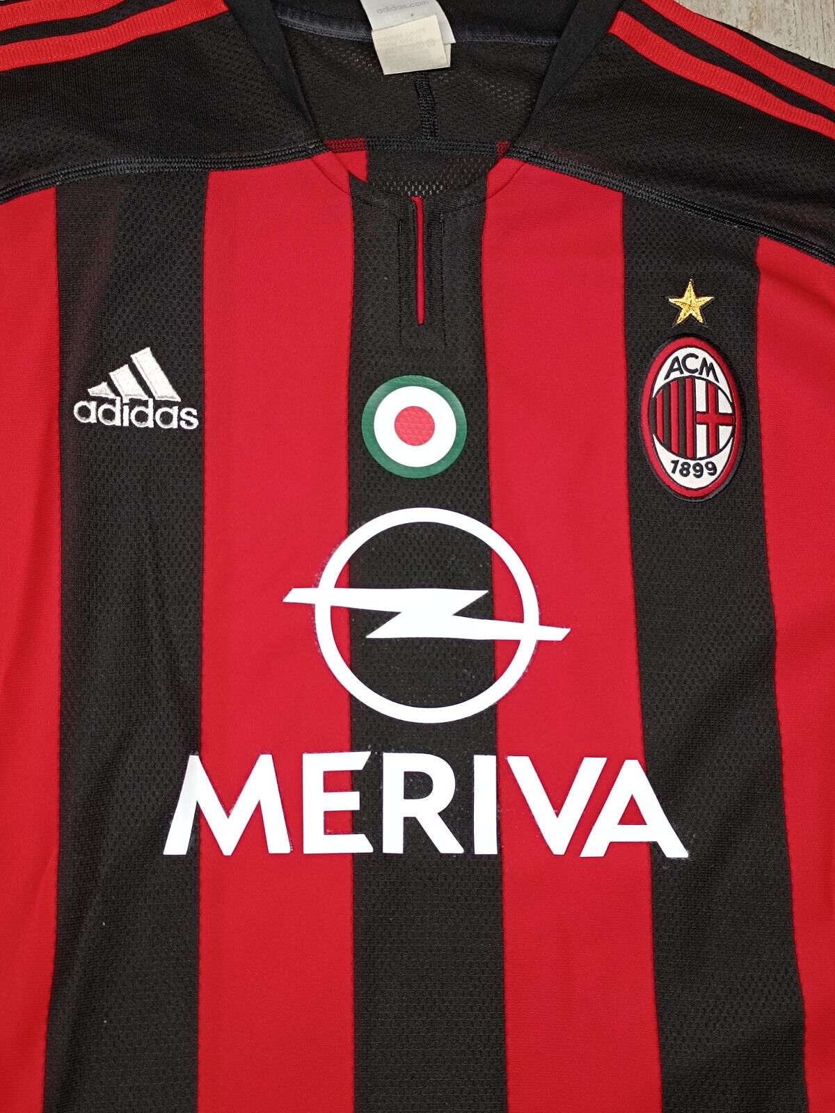 maglia calcio vintage AC Milan RUI COSTA Adidas 2003 2004 Meriva Climalite