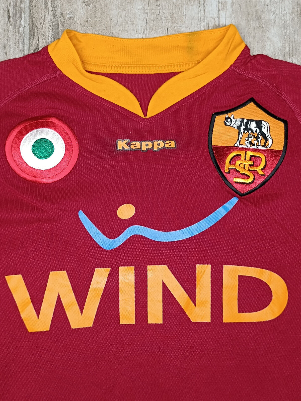 Maglia calcio Roma vintage Totti  Kappa 2007 2008 Wind Serie A L home Jersey