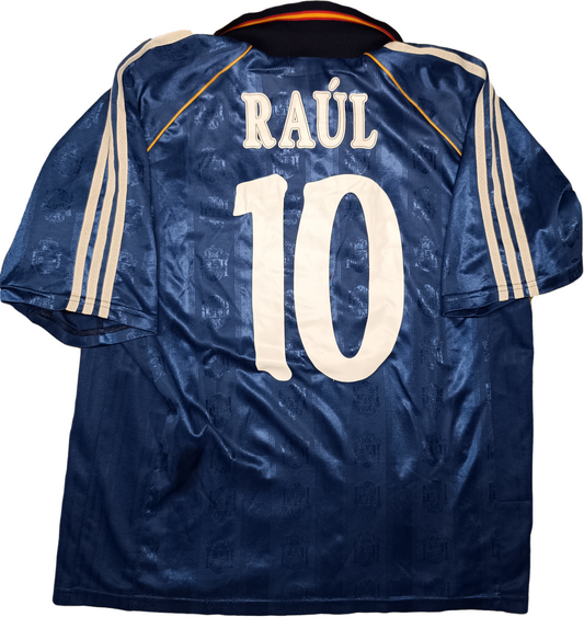 maglia calcio Spagna vintage RAUL #10 World Cup 1998 camiseta Adidas