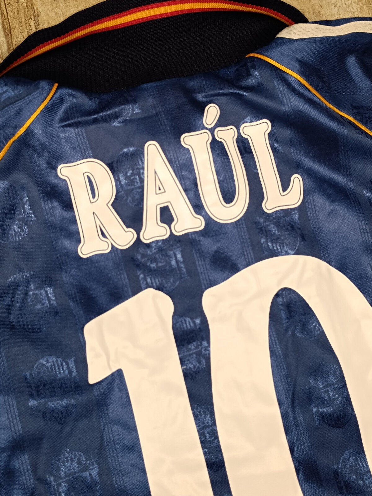 maglia calcio Spagna vintage RAUL #10 World Cup 1998 camiseta Adidas