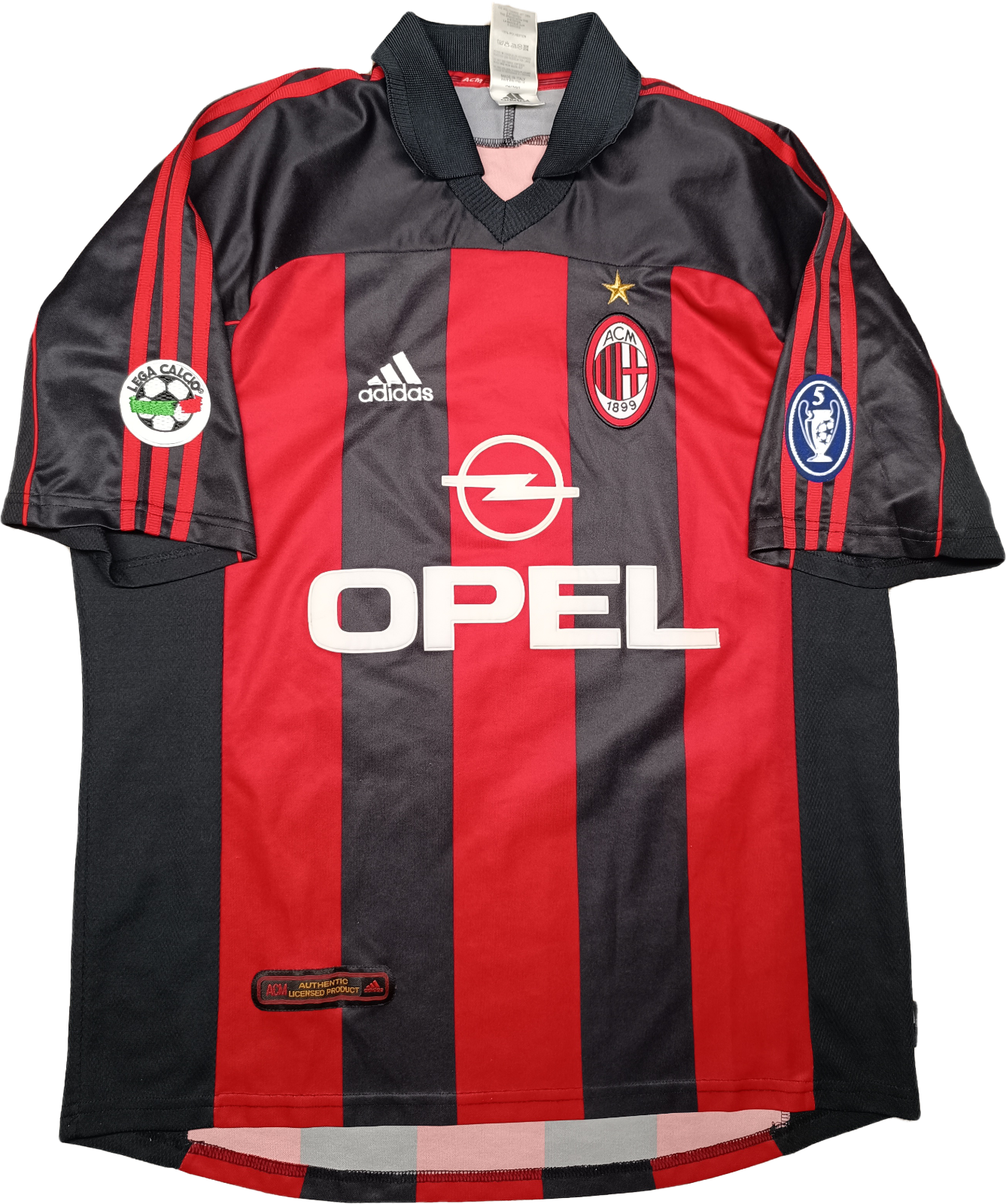 maglia calcio vintage AC Milan SHEVCHENKO Opel 2000 2001 home shirt jersey L