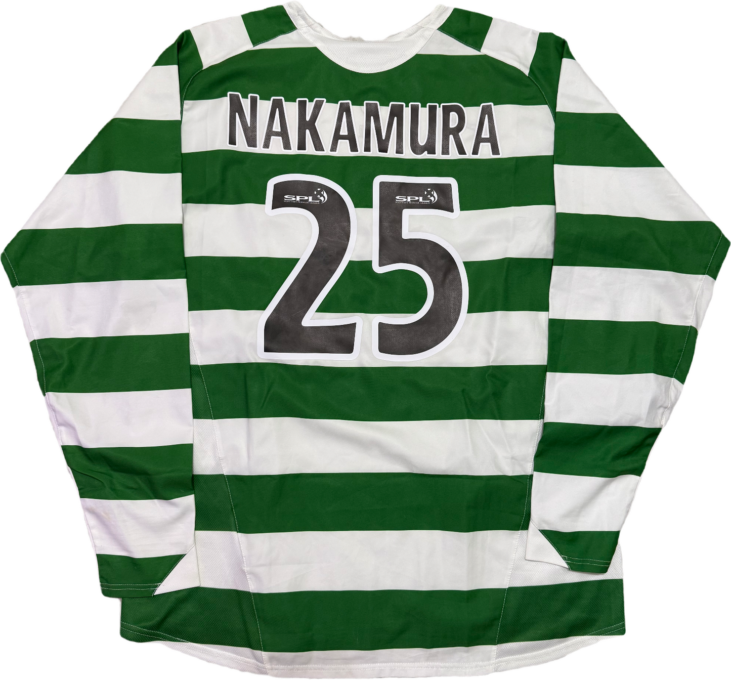 maglia calcio vintage CELTIC Nike Carling 2005 2006 NAKAMURA Scottish League