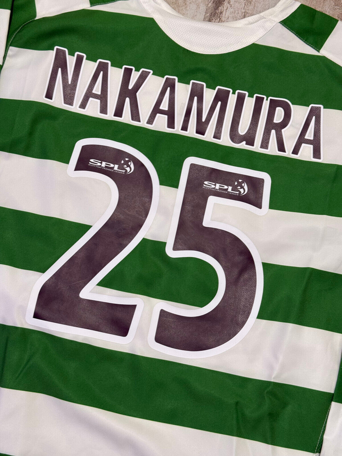 maglia calcio vintage CELTIC Nike Carling 2005 2006 NAKAMURA Scottish League