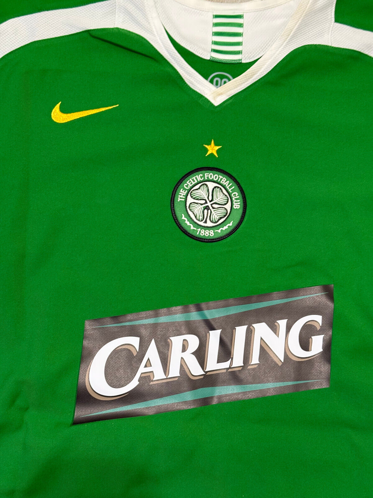 maglia calcio vintage CELTIC Nike Carling 2005 2006 NAKAMURA Scottish League