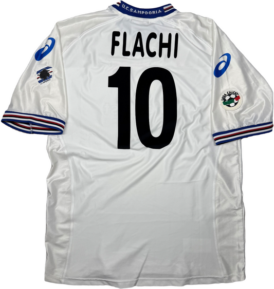 maglia match worn calcio Sampdoria FLACHI 2001 2002 Grafoplast Asics shirt XL