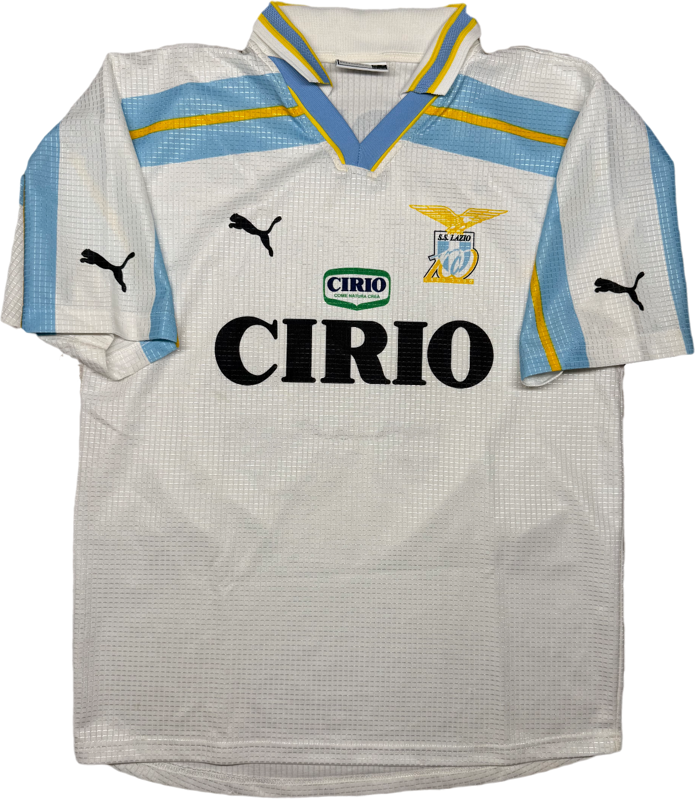 maglia calcio vintage SS Lazio Puma Cirio 1999 2000 Scudetto NEDVED FAN version