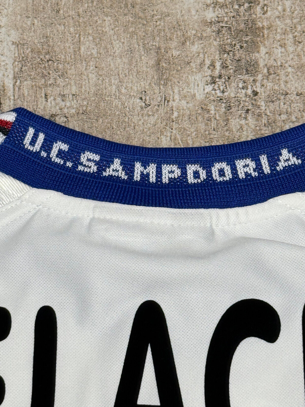 maglia match worn calcio Sampdoria FLACHI 2001 2002 Grafoplast Asics shirt XL